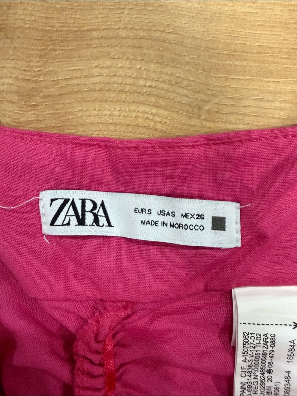 Zara Hot Pink Ruched Mini Dress - Picture 3 of 5
